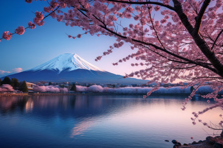 The Majestic Mount Fuji: A Breathtaking Adventure in Japanの素材