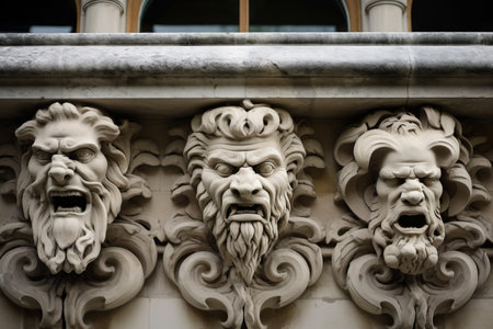 The Timeless Beauty of Old Stone Sculptures: Enchanting Decorations for Building - AR 3:2の素材