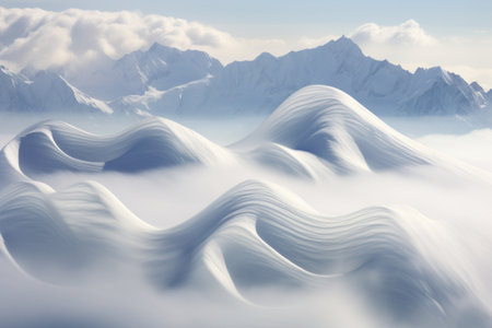 Frozen Majesty: Capturing the Enchanting Snow-Covered Mountainsの素材