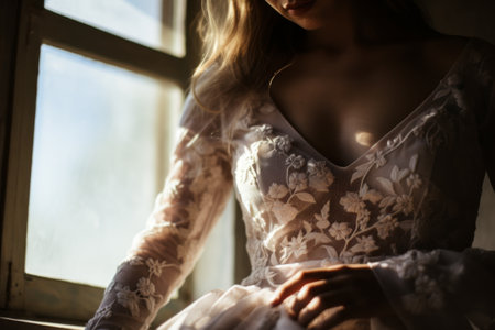 Breathtaking Bridal Magic: Captivating a Glimpse of the Enchanting Wedding Dress - AR 3:2の素材