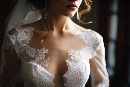 A Captivating Glance: Brides Enchanting Wedding Dress - AR 3:2の素材