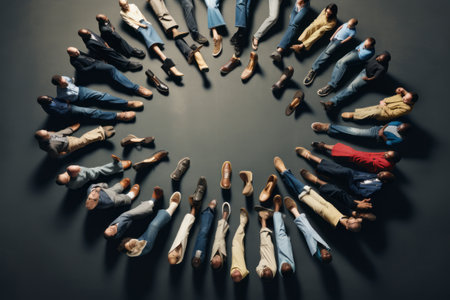 The Unique Bond of People Forming Round, Embracing the AR 3:2 Shoesの素材