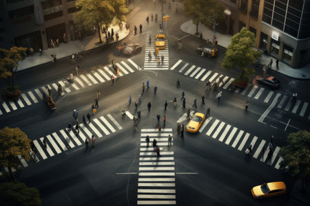 Capturing the Vibrant Bustle of People at the Intersection -- AR 3:2の素材