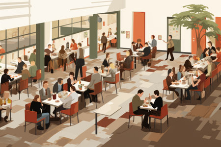 Cafeteria Goers: Capturing the Essence of Community in AR 3:2の素材