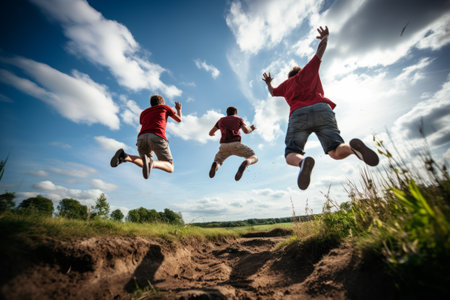 Capturing the Gravity-Defying: People in Mid-Air --ar 3:2の素材