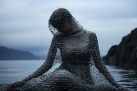 Captivating waterside beauty in Mesh Fishtail Net -- AR 3:2の素材