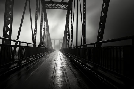 Captivating Monochrome Bridge: An Exquisite AR 3:2 Shotの素材