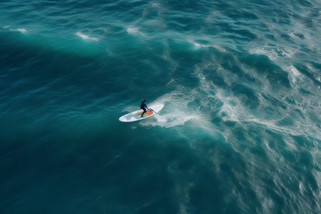 Fluid Freedom: The Unstoppable Man Surfing the Azure Seas - AR 3:2の素材