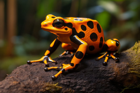 The Enigmatic Allure of the Orange and Black Poison Darth Frog: Exposing its True Colors in a 3:2 Asの素材