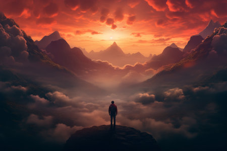 Dawns Majestic Display: Captivating Mountains Revealed --ar 3:2の素材