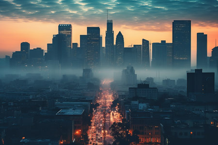 Dawning Cityscape: Captivating Photo in AR 3:2 Perspectiveの素材