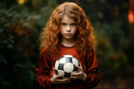 Capturing the Joy: Spectacular Snapshot of a Girl Grasping a BallâAR 3:2の素材