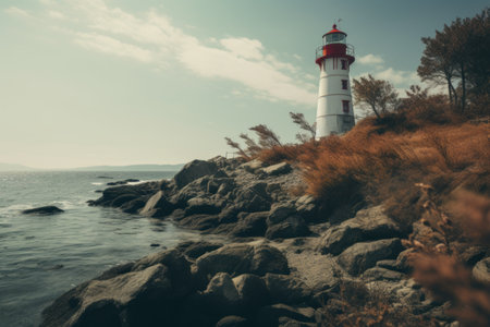 Majestic Lighthouse Harmonizing with the Waters - AR 3:2 Snapshotの素材