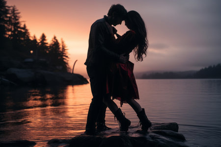 Capturing the Magic: An Enchanting Moment by the Waters Edgeの素材
