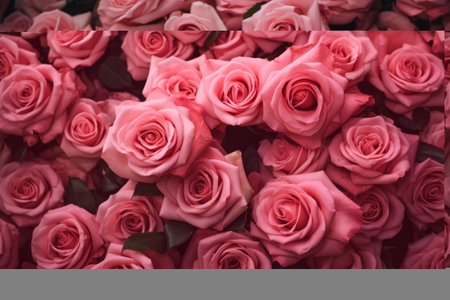 In the Garden of Time: A Bunch of Pink Roses - A Captivating 3:2 Arrangementの素材