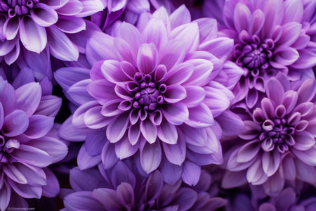 Purple Blossom in Perfect Focus: A Close-Up Snapshot of Clustered Floral Beautyの素材