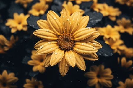 Breathtaking Close-Up of Vibrant Yellow Flower Blooming in Nature --AR 3:2の素材