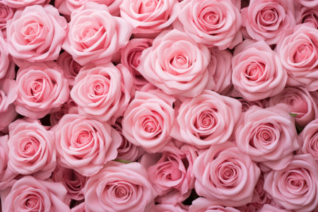 Blooming Elegance: A Captivating Close-Up of a Pink Rose Bouquetの素材