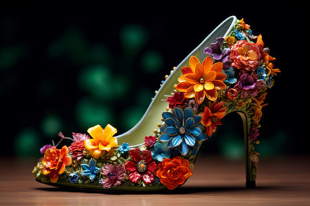 Blooming Elegance: Flowers on a Womans Shoesの素材
