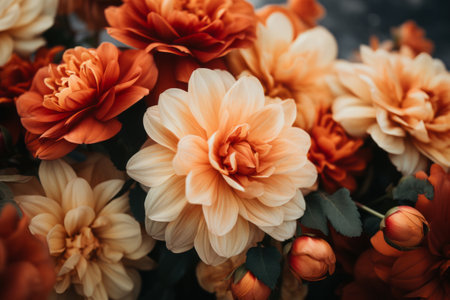 Vibrant Blooms: Exploring the Beauty of Orange and Yellow Petaled Flowers in 3:2 Aspect Ratioの素材