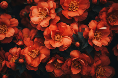 Bursts of Vibrant Colors: Exploring Orange and Red Petaled Flowers through Photography (AR 3:2)の素材
