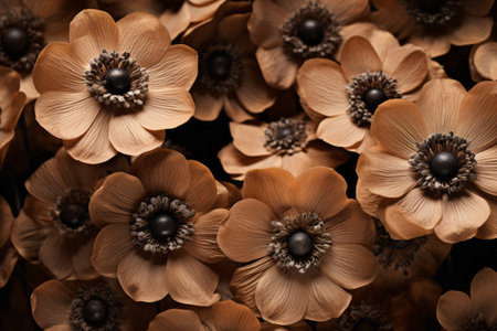 The Enigmatic Splendor of Brown Flowers: A Captivating 3:2 Photographの素材
