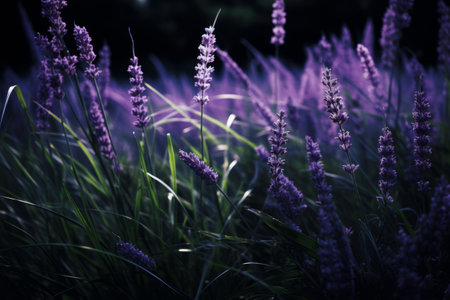 Naturalead: A Captivating Snapshot of Lush Grass and Lavenders in Austere 3:2 Aspect Ratioの素材