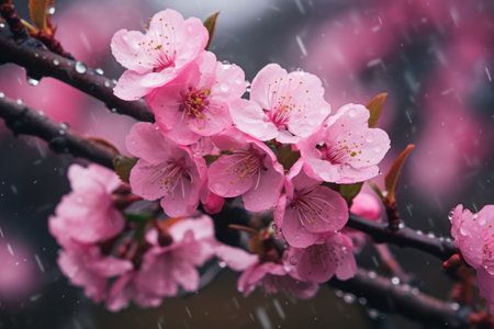 Breathtaking Close-up Capture of the Enchanting Pink Cherry Blossom â ar 3:2の素材