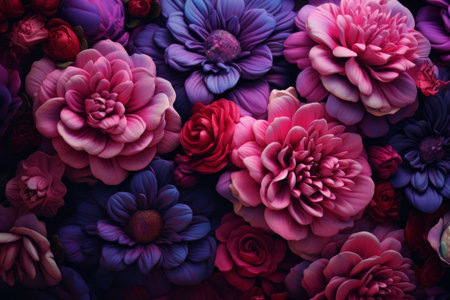 Blossoming in Radiant Hues: Captivating Pink and Purple Flowers â AR 3:2の素材