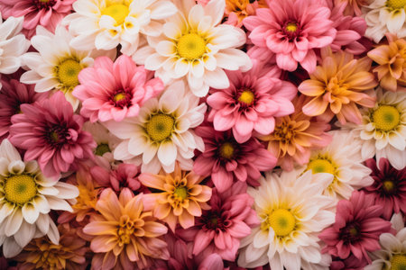 Blossoms in Harmony: The Vibrant Pink and Yellow Flowers Exhibitionの素材