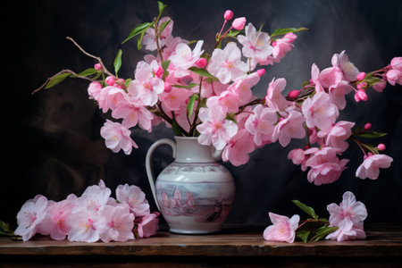 Blooming Beauty: Captivating Pink Flowers on the Vase - ar 3:2の素材