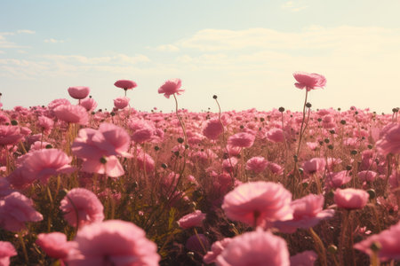 Breathtaking Pink Petaled Flower Field: A Captivating AR Experience in a 3:2 Aspect Ratioの素材