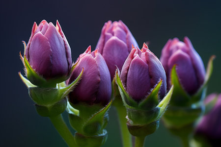 Capturing the Intricate Beauty of Purple Flower Buds: A Macro Lens Journey in 3:2の素材