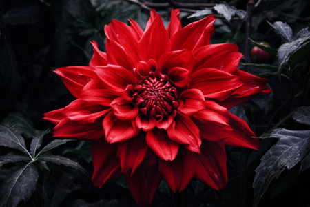 The Vibrant Beauty of a Red Flower in Bloom - AR 3:2の素材