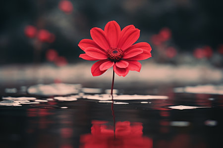 Crimson Blossom: An Artistic View â AR 3:2の素材