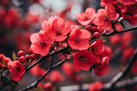 Breathtaking Captures of Vibrant Red Petaled Flowers in Selective Focus: A Visual Delight in 3:2 Aspの素材