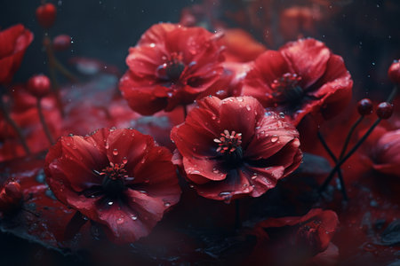 Breathtaking Beauty: The Allure of Red Petaled Flowers in a 3:2 Aspect Ratioの素材