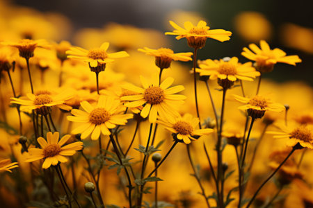 Captivating Close-ups: The Alluring Beauty of Golden Ragwort Flowers in Selective Focus --ar 3:2の素材