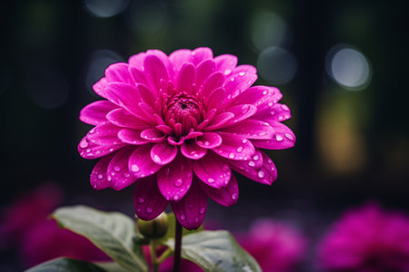 Majestic Blooms: Captivating Selective Focus Photography of a Magenta Flowerの素材