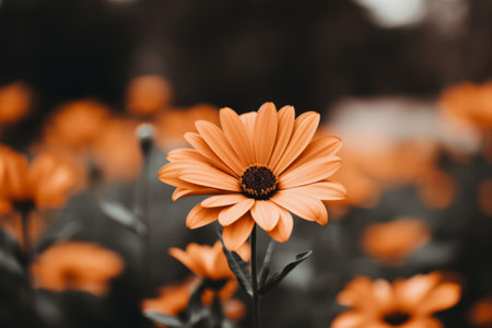 Captivating Close-Up: Exquisite Orange Petaled Flower in Selective Focus --ar 3:2の素材