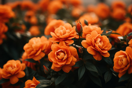 Breathtaking Close-Up: Captivating Selective Focus Photography of Vibrant Orange Petaled Flowers inの素材