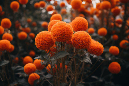Focusing on Natures Brilliance: Capturing the Essence of a Round Orange Plant --ar 3:2の素材