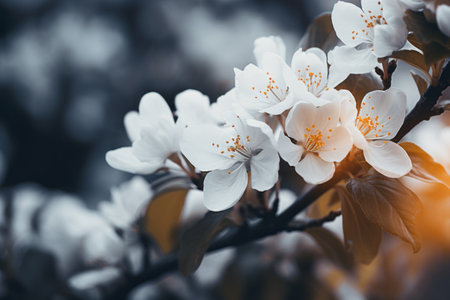 Captivating Close-ups: Exploring the Enchanting World of White Flowersの素材