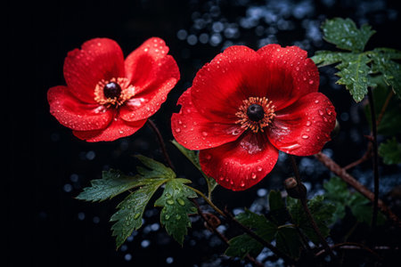 Crimson Duo: A Captivating Glimpse into Natures Splendorの素材