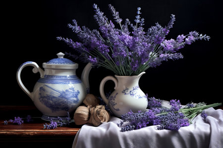 Lavender Elegance: Captivating Still Life in a 3:2 Aspect Ratioの素材