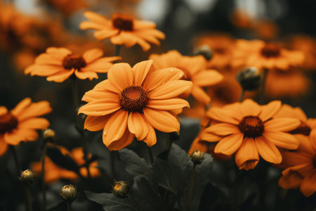 Vibrant Captures: A Close-up Look at Yellow Tithonia Flowers in Selective Focus -- AR 3:2の素材