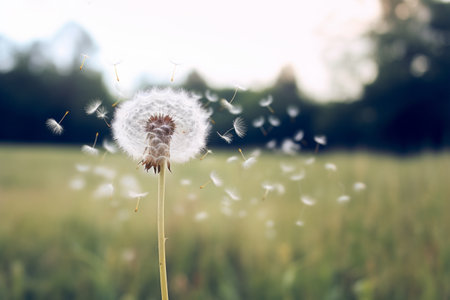 Dandelions Through a Selective Lens: Capturing Beauty in a 3:2 Aspect Ratioの素材