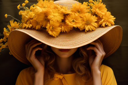 The Radiant Beauty of a Woman Embracing Natures Warmth - AR 3:2の素材