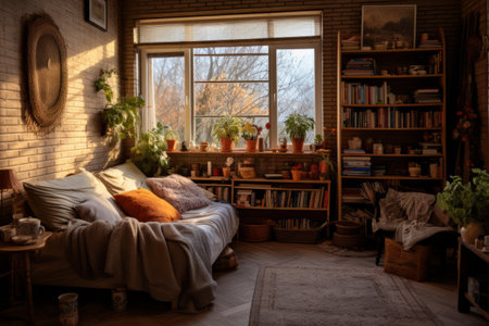 Capturing the Cozy Essence: An Inviting Home in a 3:2 Frameの素材