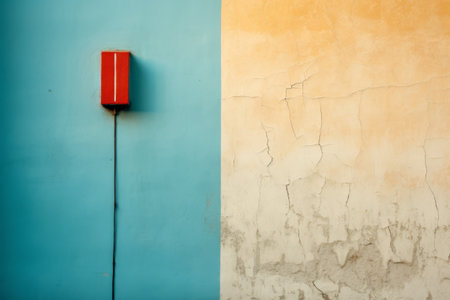 Dual-Toned Harmony: Exploring the Artistry of a 3:2 Ratio Painted Wallの素材